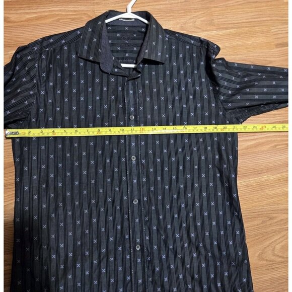 Bugatchi Uomo Shaped Fit Men Long Sleeves Shirt Medium Pre-Owned - Picture 7 of 8